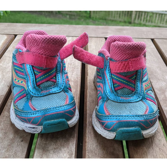 Saucony Sneaker Girls' Baby Ride Shoe (Toddler/Little Kid) * size 5 * blue - Picture 5 of 9